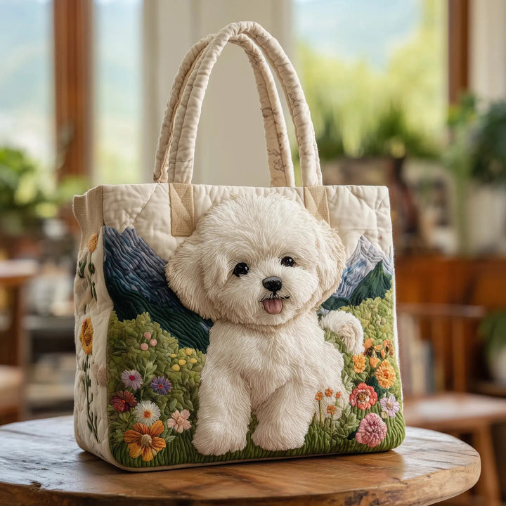 Quilted Tote Bag - Enchanted Dog