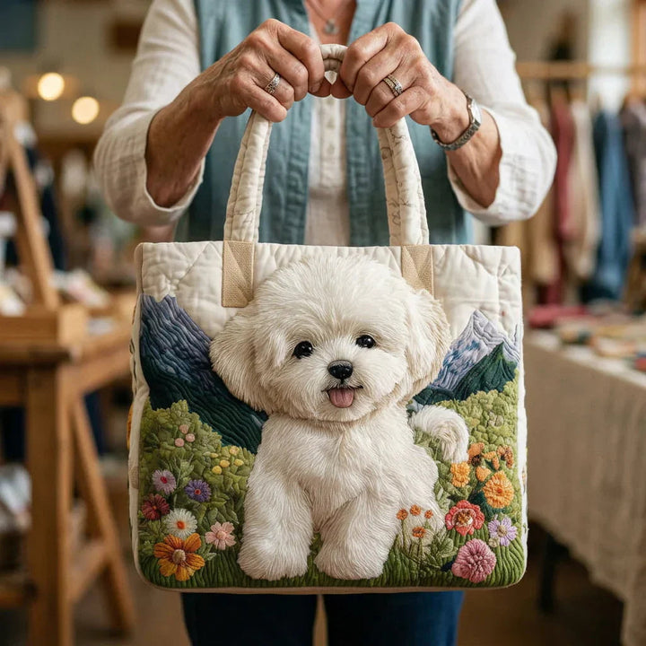 Quilted Tote Bag - Enchanted Dog
